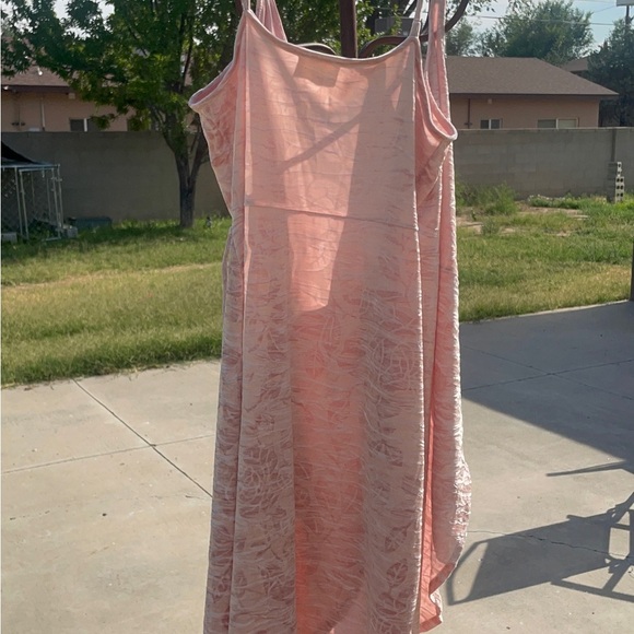 Everly Light Pink Asymmetrical Wrap Dress - Picture 11 of 12